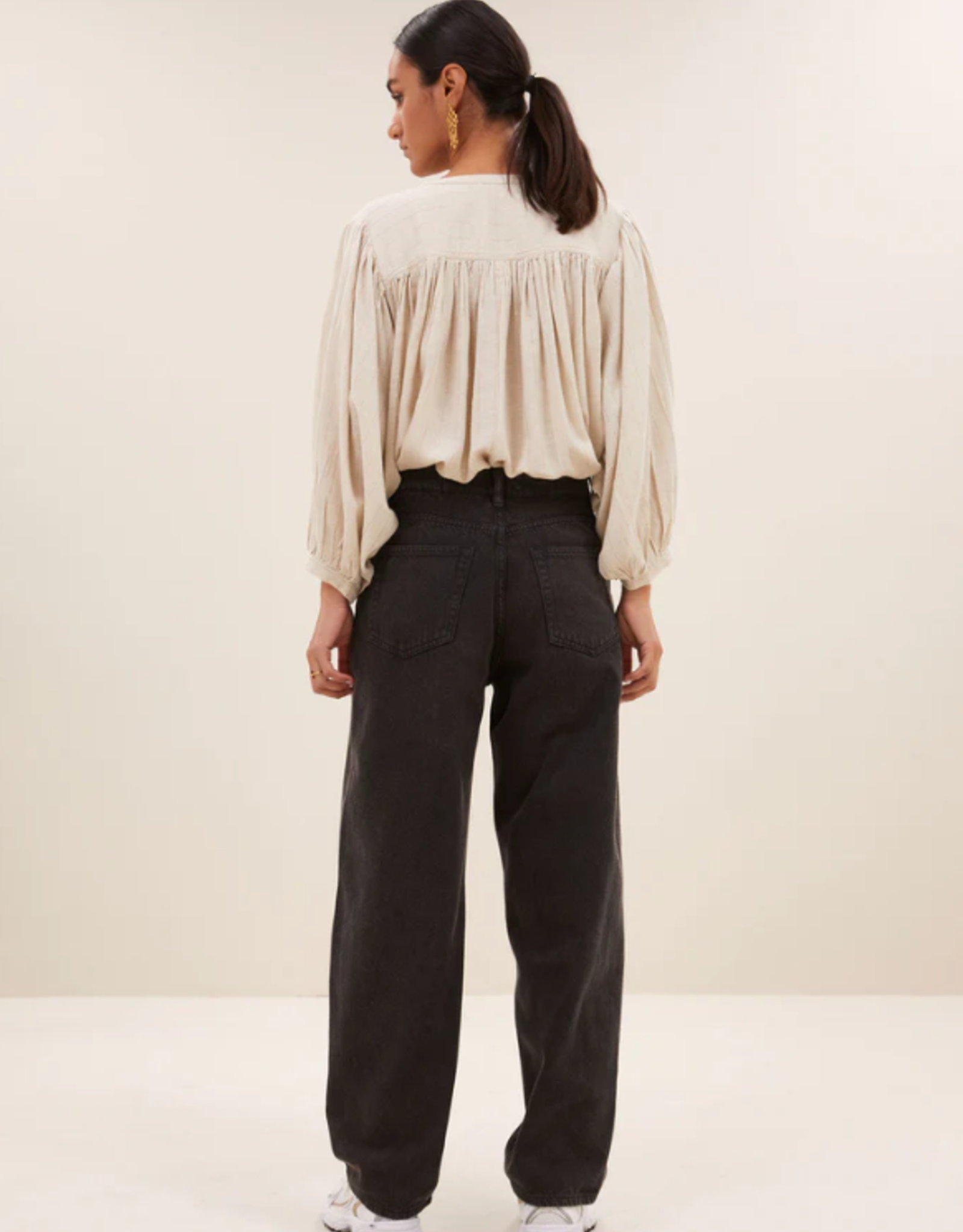 By Bar Becky Blouse Rose Lurex Stripe