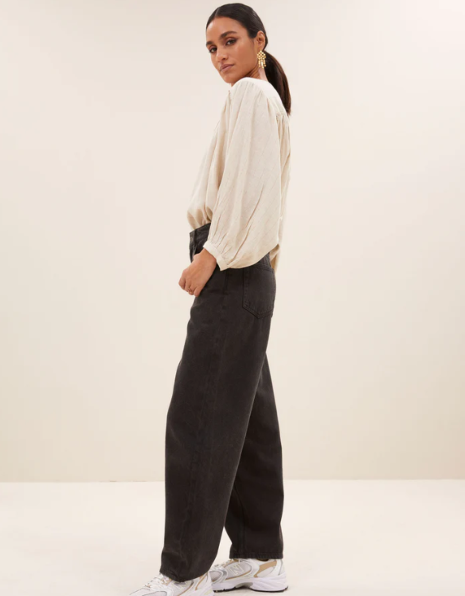 By Bar Becky Blouse Rose Lurex Stripe