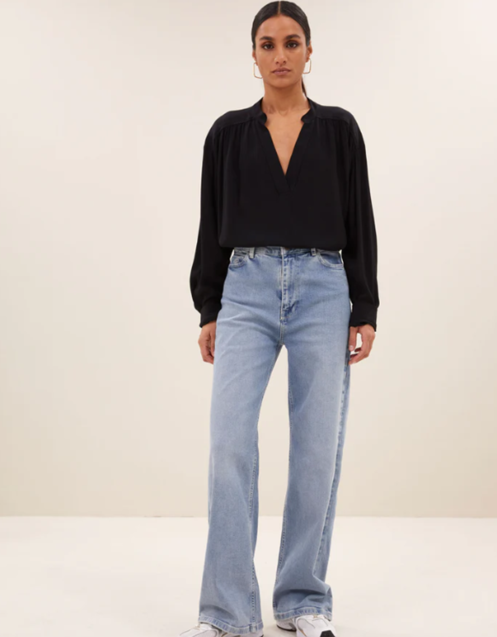 By Bar Meja Viscose Blouse Jet Black