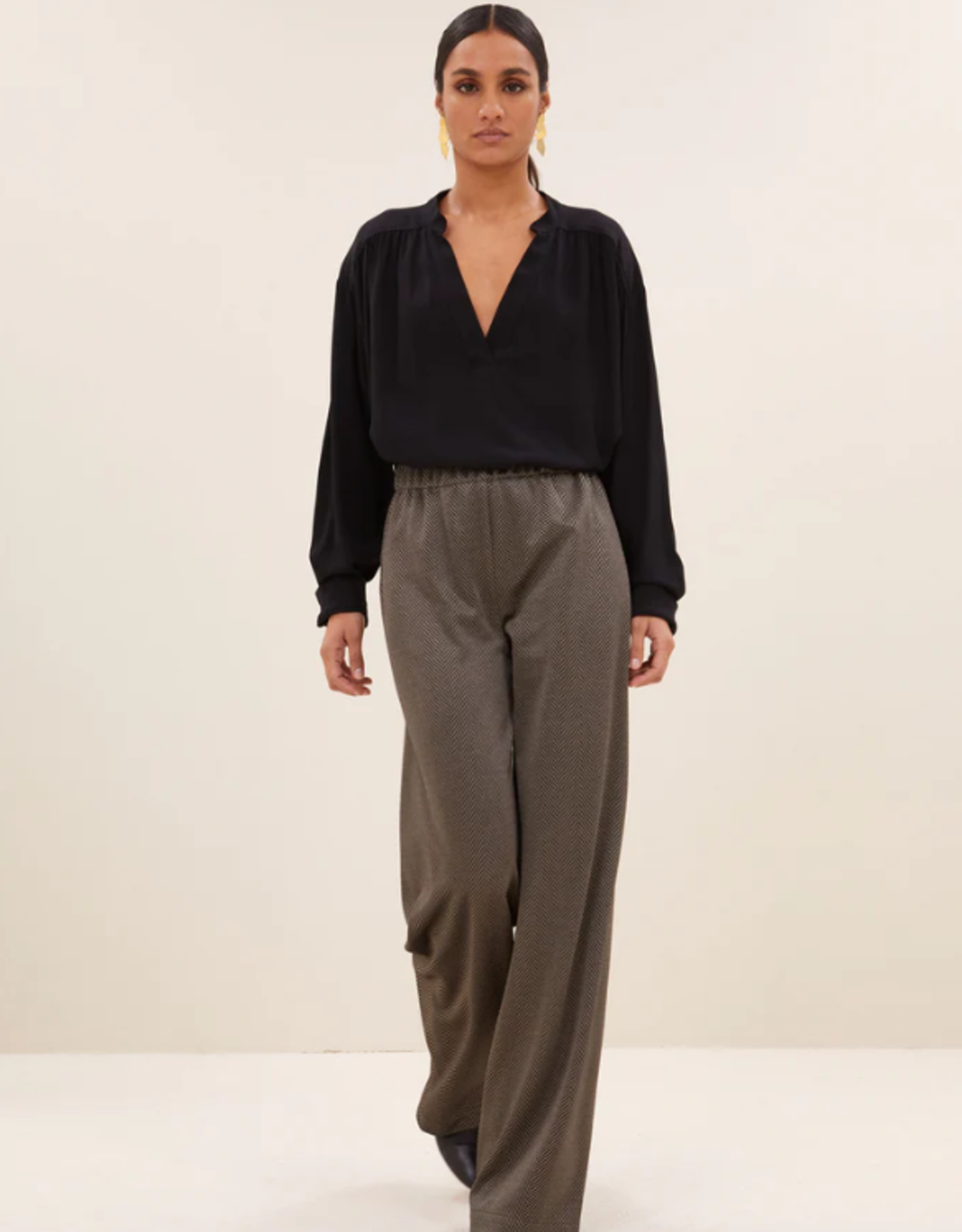 By Bar Meja Viscose Blouse Jet Black