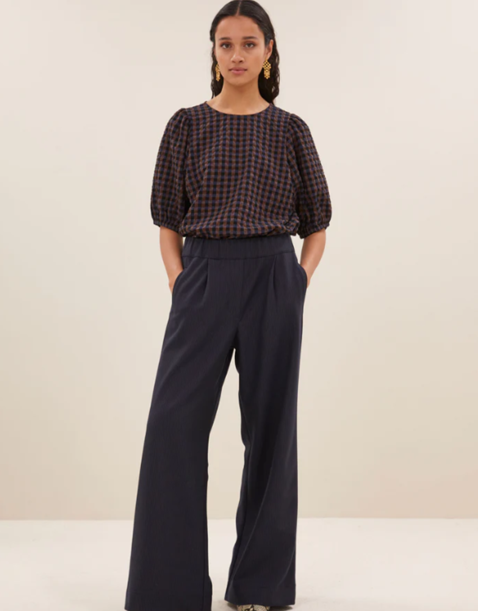 By Bar Jet Blouse Little Check