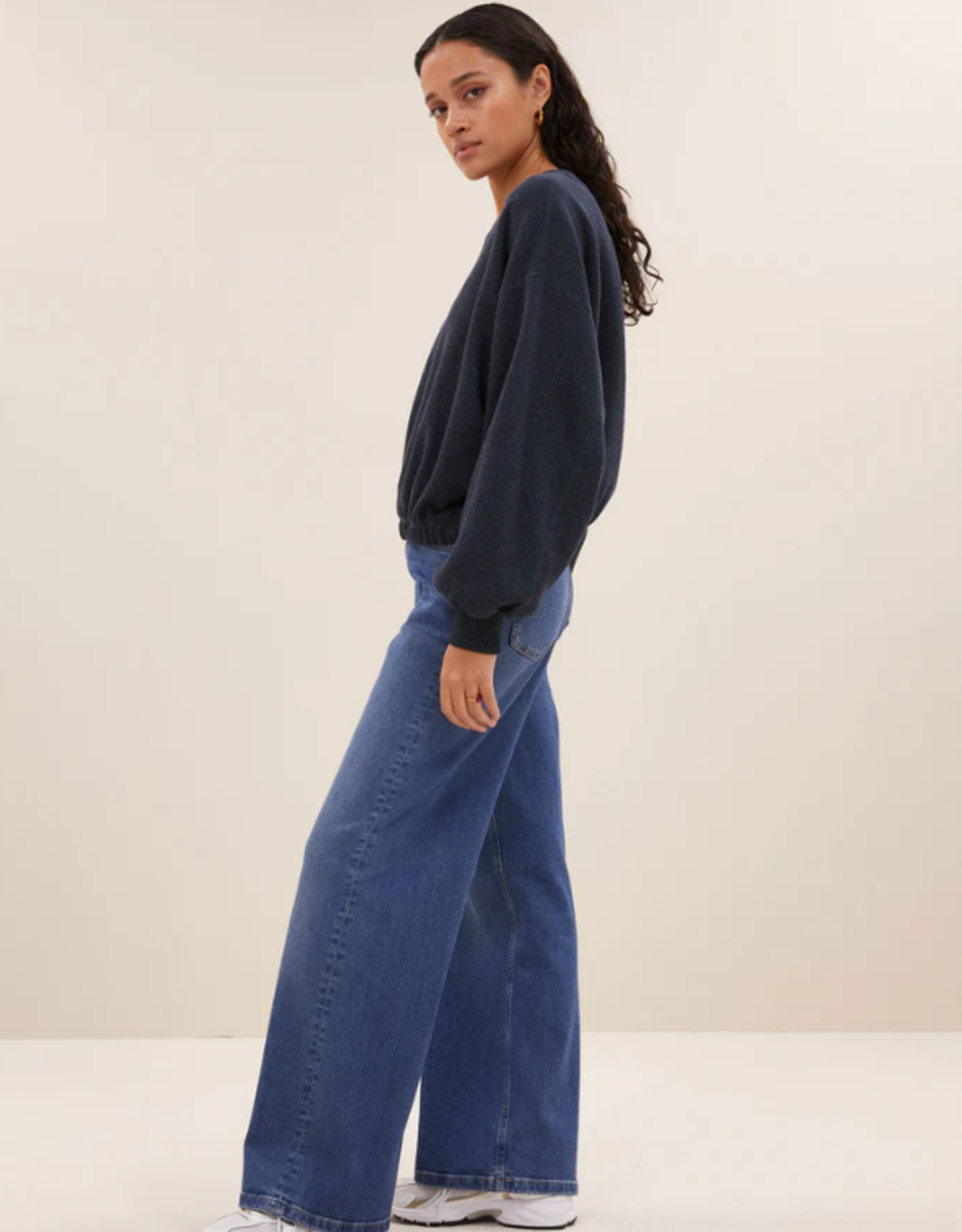 By Bar Bodil Sparkle Sweater Midnight