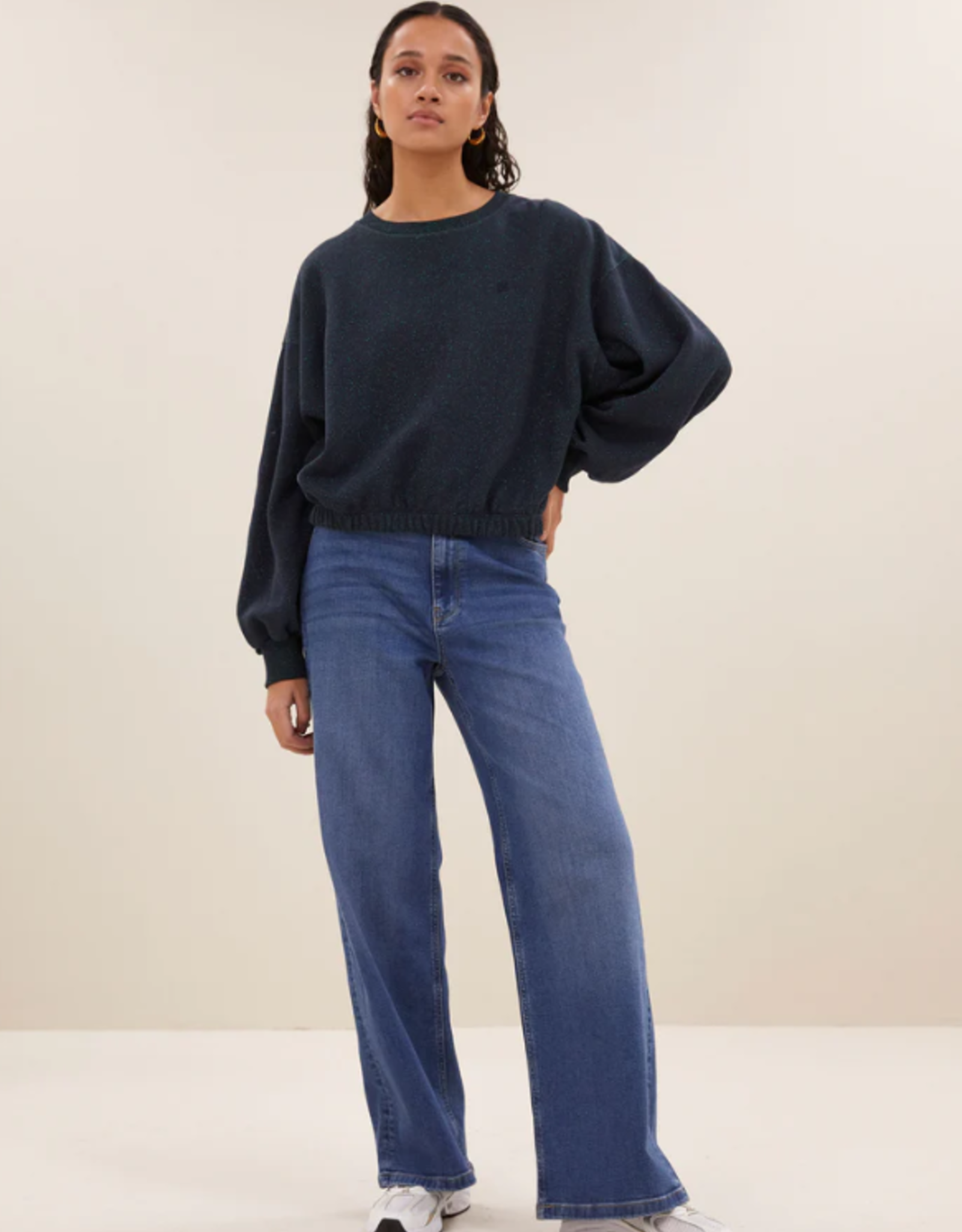 By Bar Bodil Sparkle Sweater Midnight