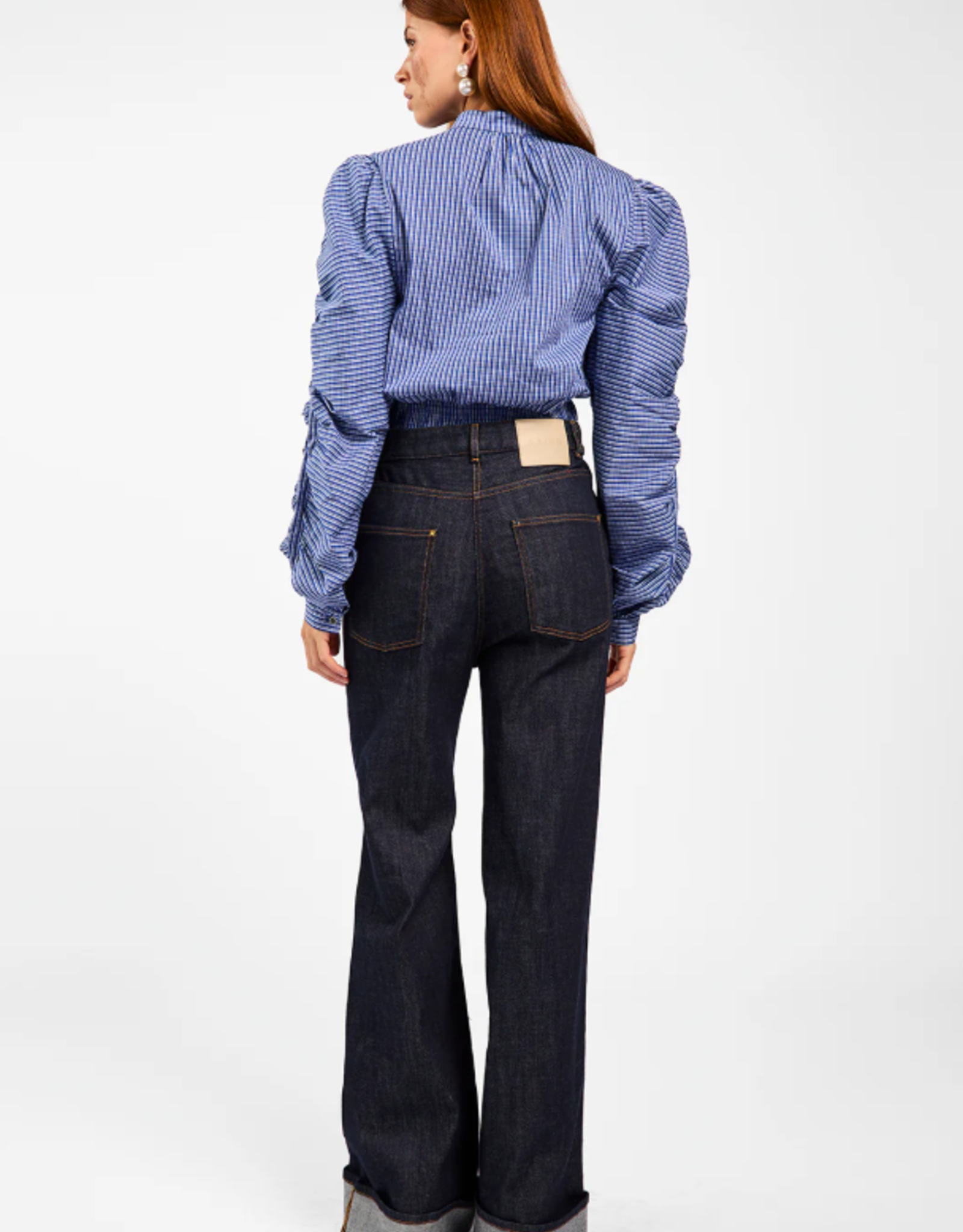 Aaiko Beaudine Check Blouse Oceana