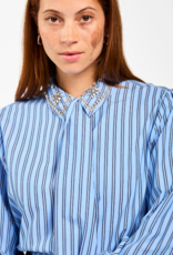 Aaiko Fenne Strass Blouse Office Blue