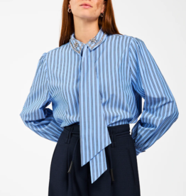 Aaiko Fenne Strass Blouse Office Blue
