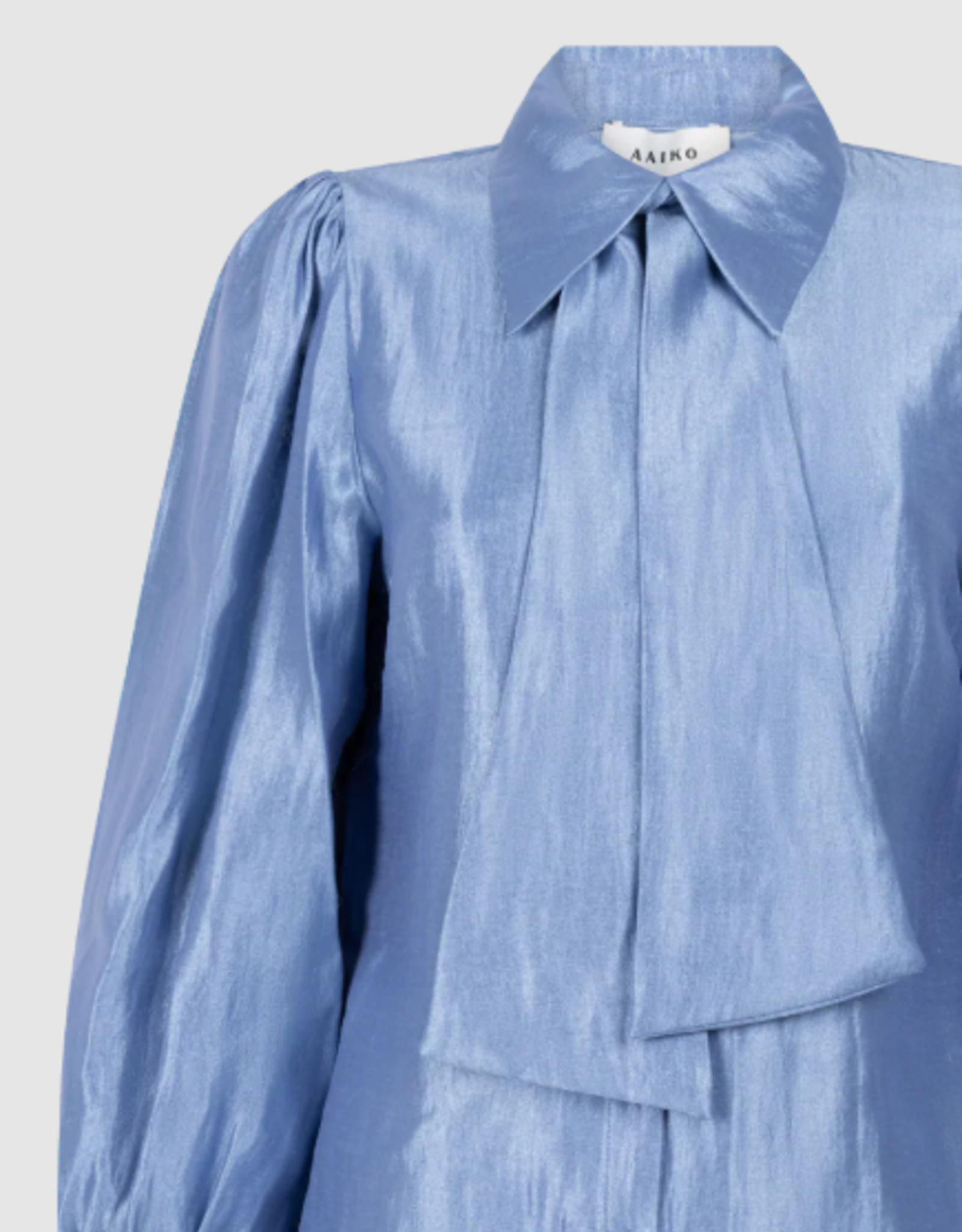 Aaiko Veronne Tie Blouse Office Blue