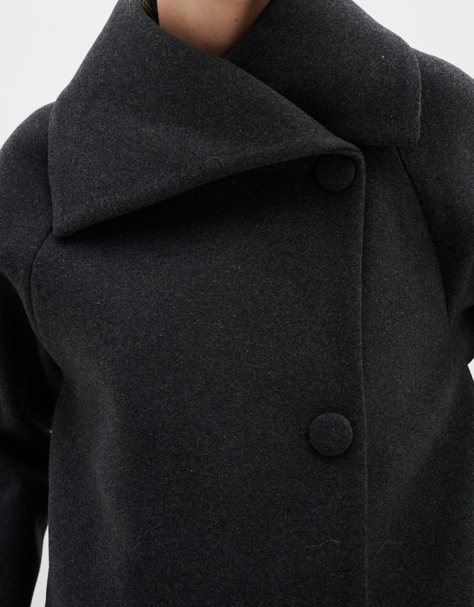 InWear Perry Short Coat R Dark Grey Melange
