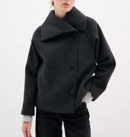 InWear Perry Short Coat R Dark Grey Melange