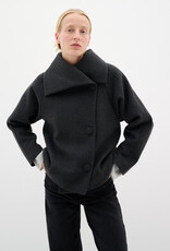InWear Perry Short Coat R Dark Grey Melange
