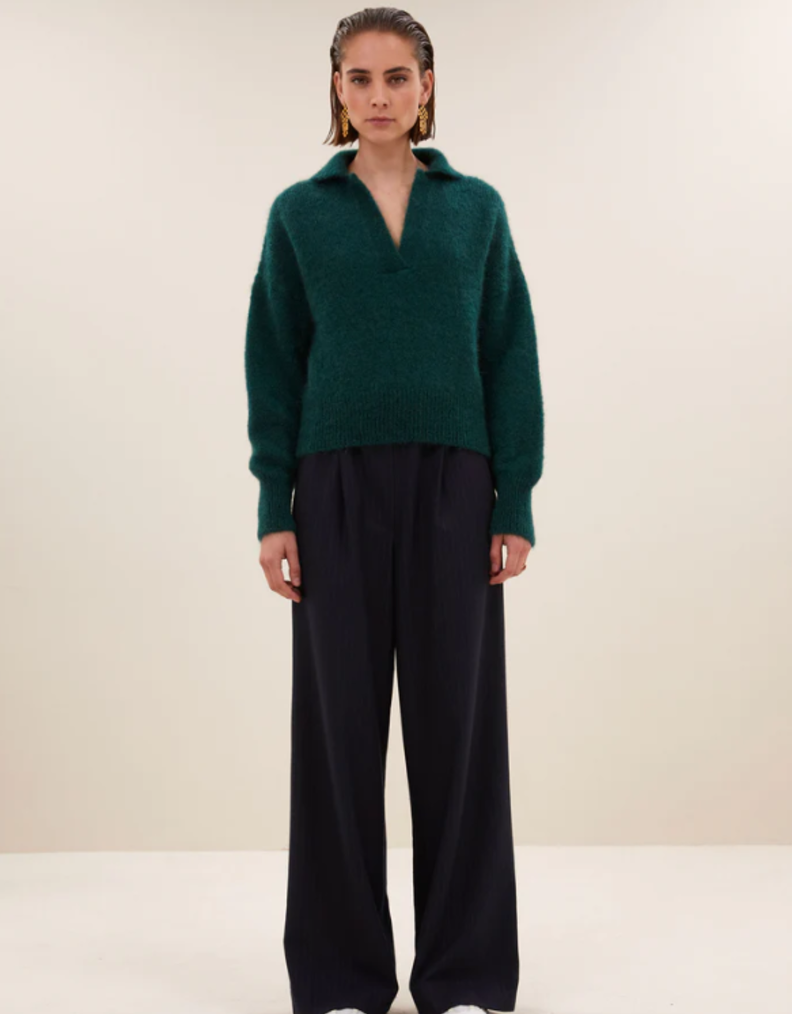 By Bar Polo Pullover Dark Green