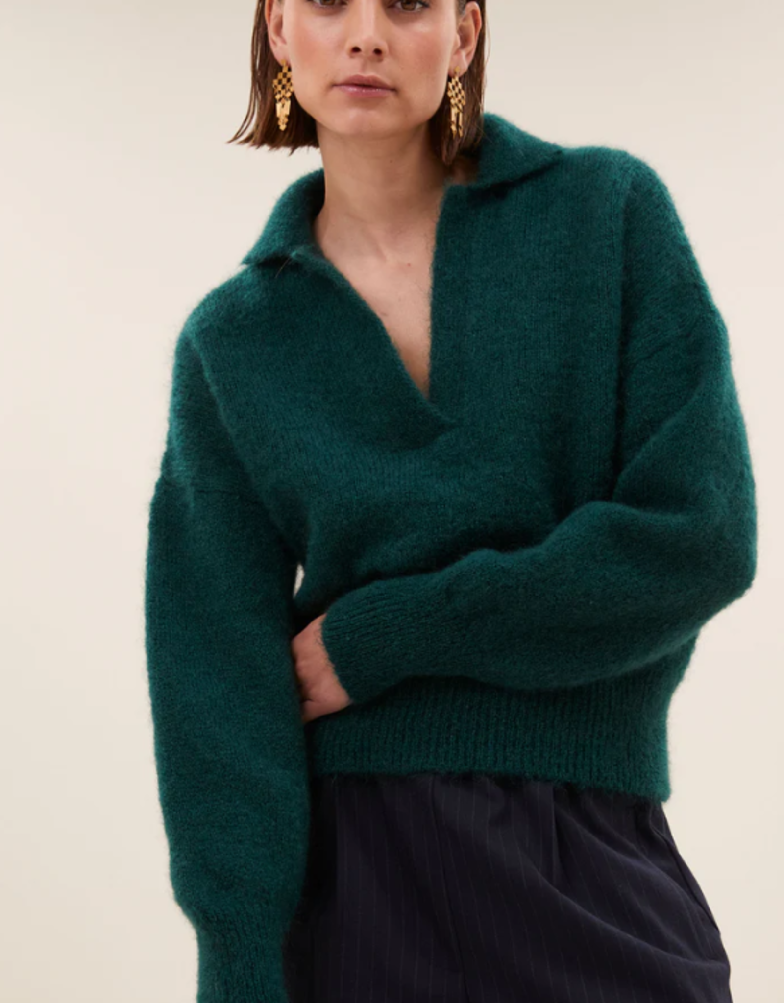 By Bar Polo Pullover Dark Green