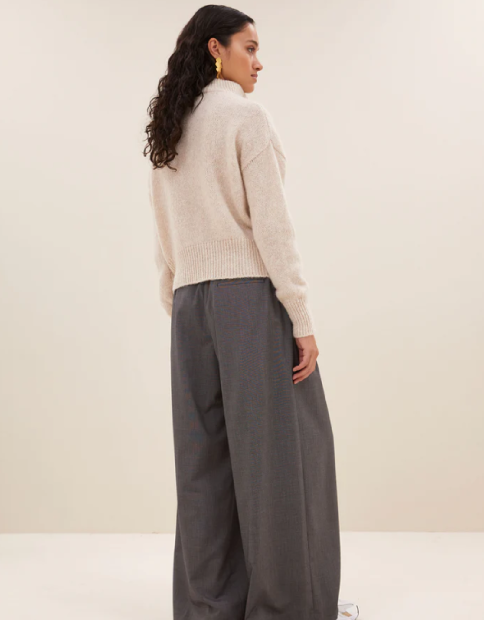 By Bar Boxy Beau Pullover Chalk