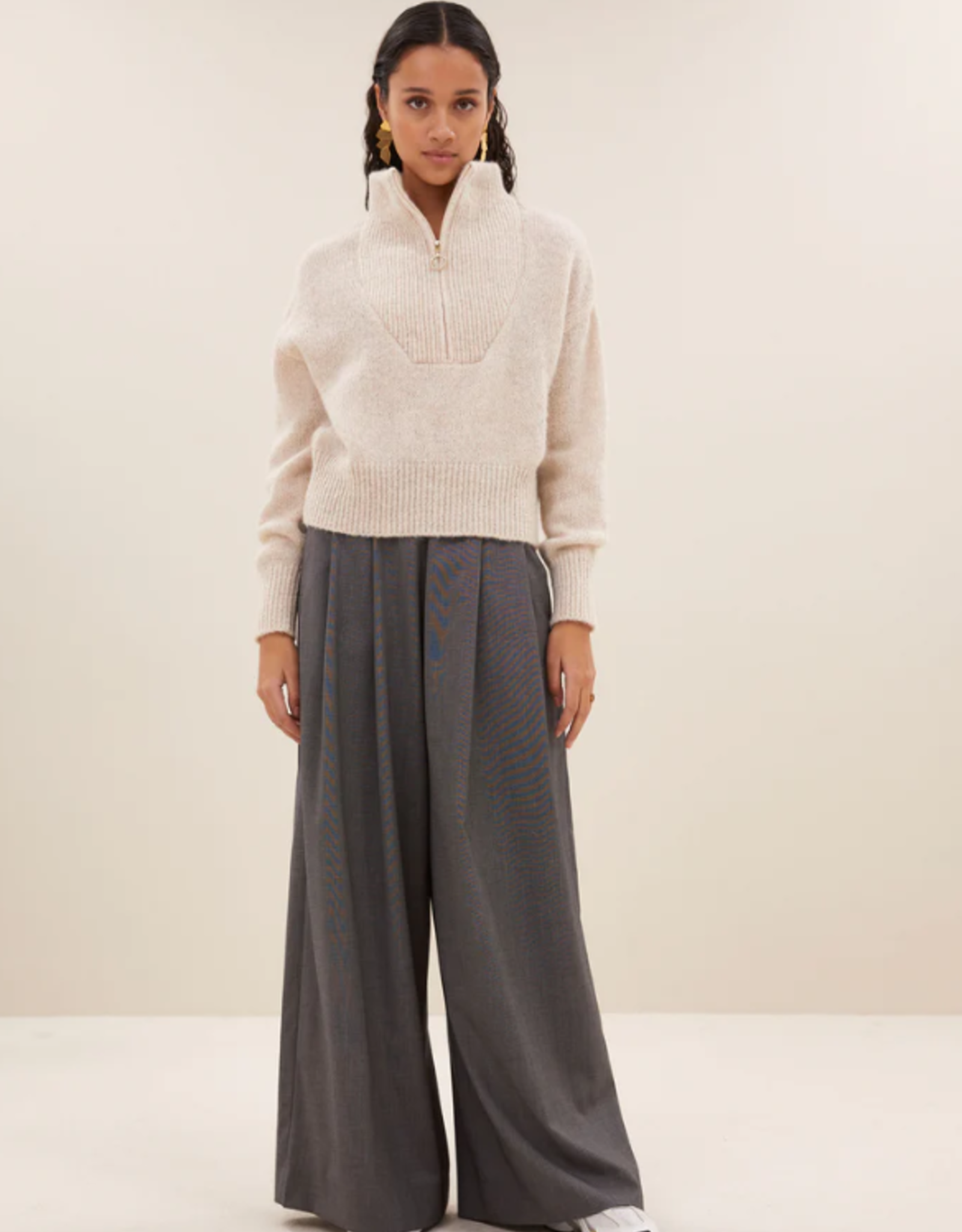 By Bar Boxy Beau Pullover Chalk