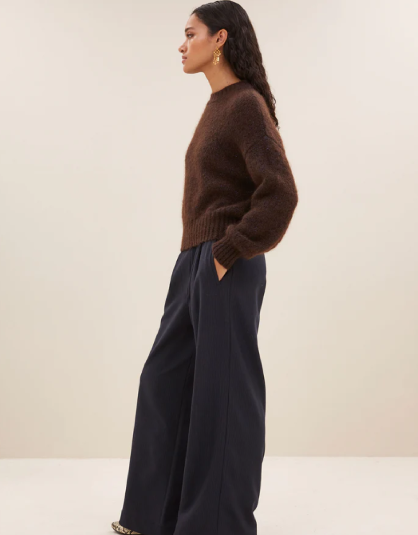 By Bar Sonny Sparkle Pullover Dark Brown