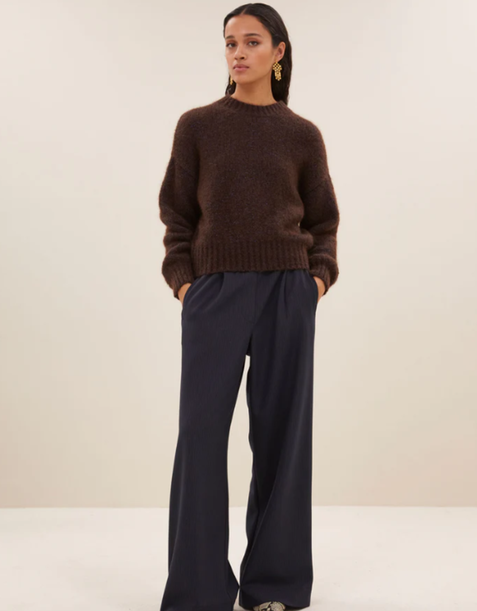 By Bar Sonny Sparkle Pullover Dark Brown