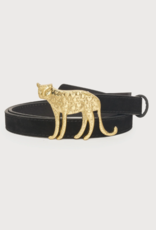 Fabienne Chapot Leopard Buckle Belt Black