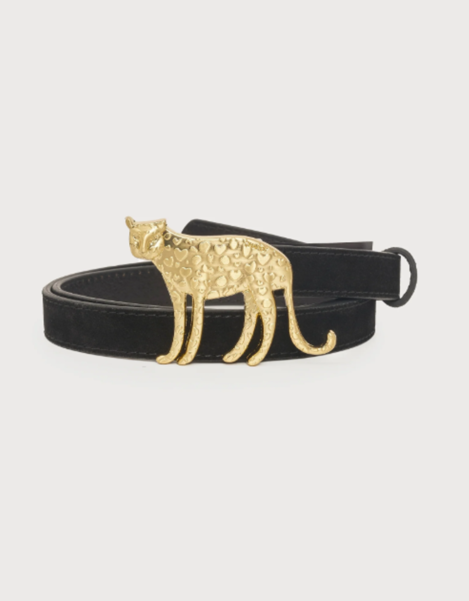 Fabienne Chapot Leopard Buckle Belt Black