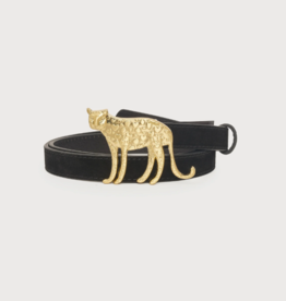 Fabienne Chapot Leopard Buckle Belt Black