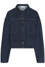 My Essential Wardrobe Malle 139 Deco Denim Jacket Dark Blue Un Washed