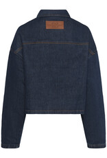 My Essential Wardrobe Malle 139 Deco Denim Jacket Dark Blue Un Washed