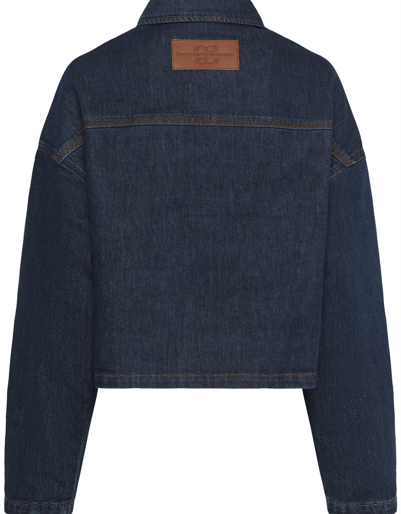 My Essential Wardrobe Malle 139 Deco Denim Jacket Dark Blue Un Washed