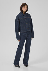 My Essential Wardrobe Malle 139 Deco Denim Jacket Dark Blue Un Washed