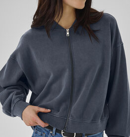 My Essential Wardrobe Meta Short Sweat Jacket Dark Grey