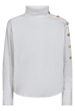 Co'Couture Sanna Asym Button Blouse White