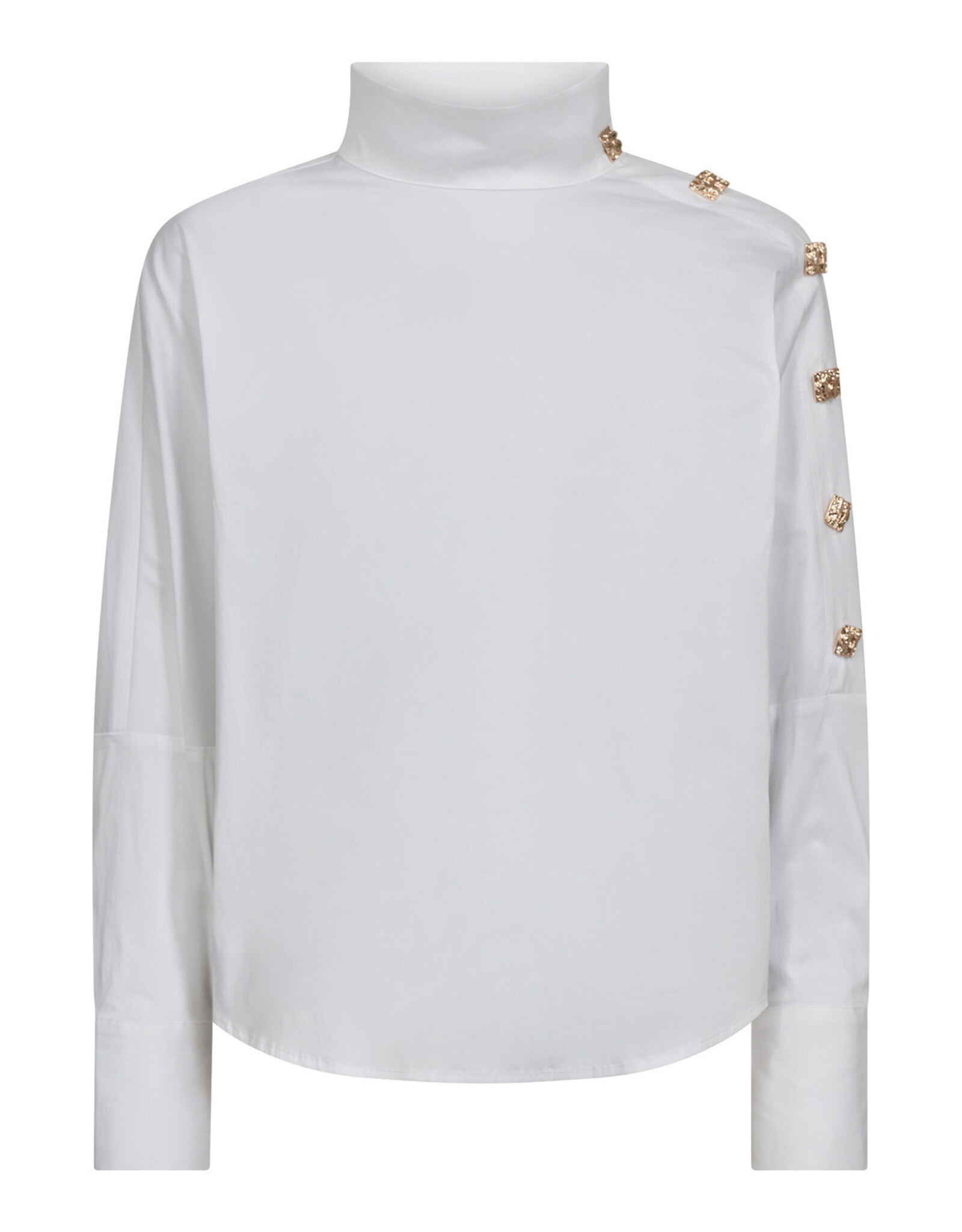 Co'Couture Sanna Asym Button Blouse White