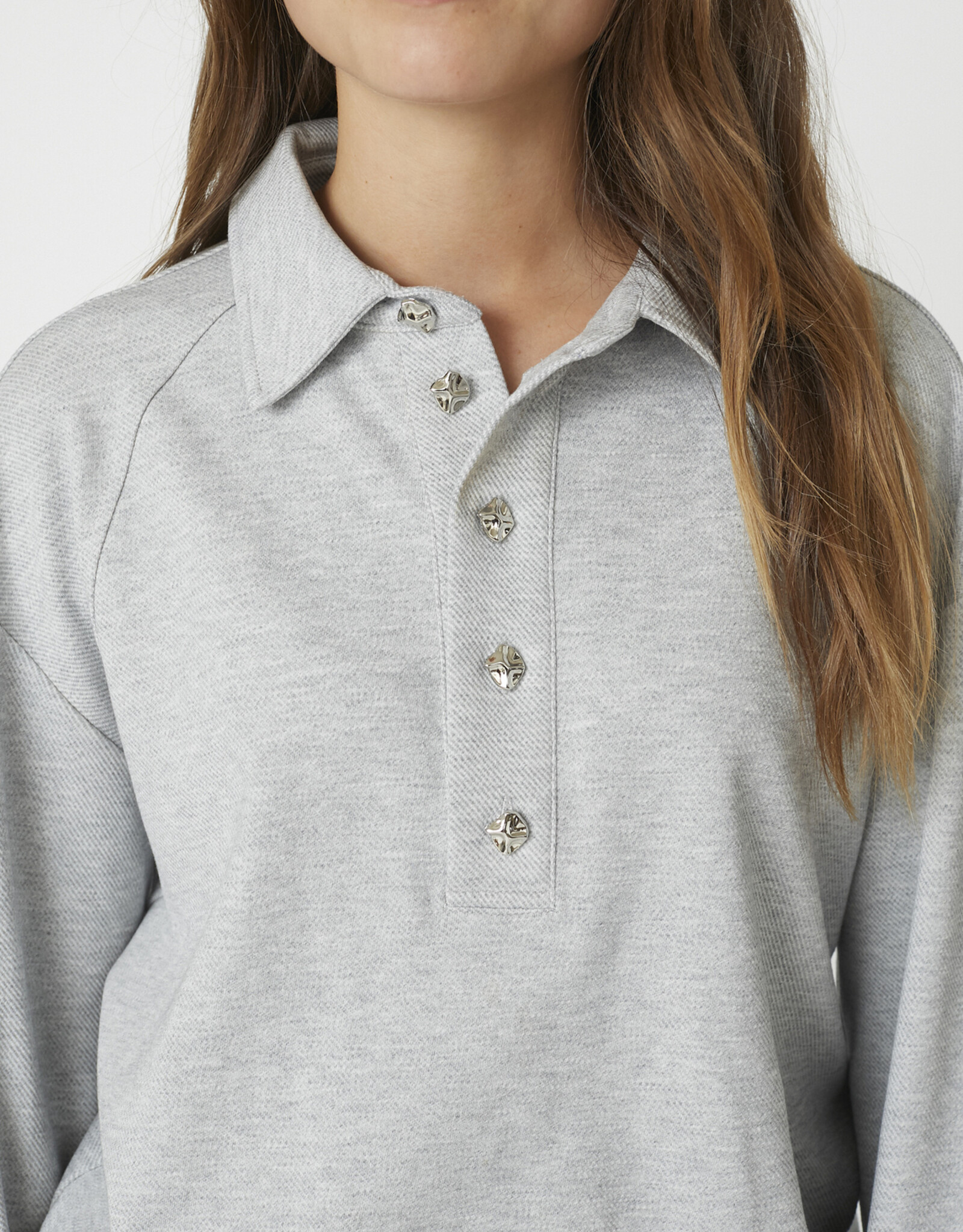 Co'Couture Dengi Polo Sweat Pale Grey
