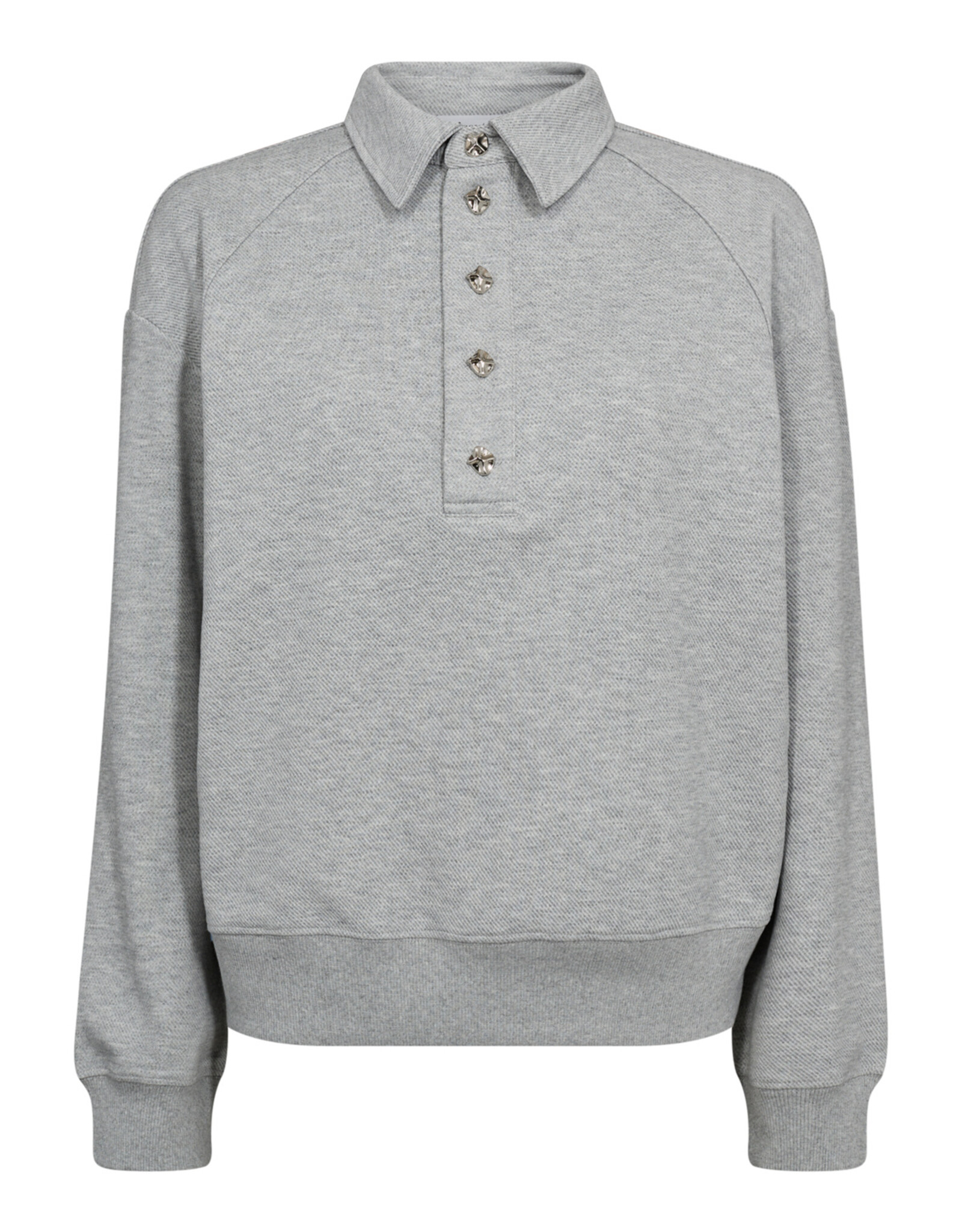 Co'Couture Dengi Polo Sweat Pale Grey