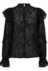 Co'Couture Rochelle Frill Blouse Black