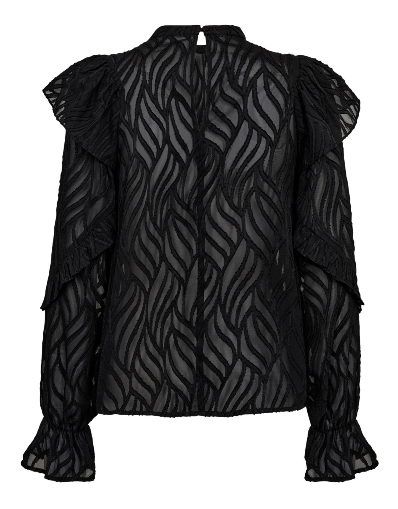 Co'Couture Rochelle Frill Blouse Black