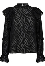 Co'Couture Rochelle Frill Blouse Black