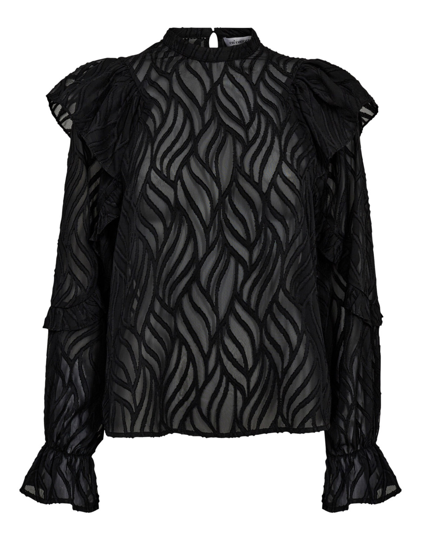 Co'Couture Rochelle Frill Blouse Black