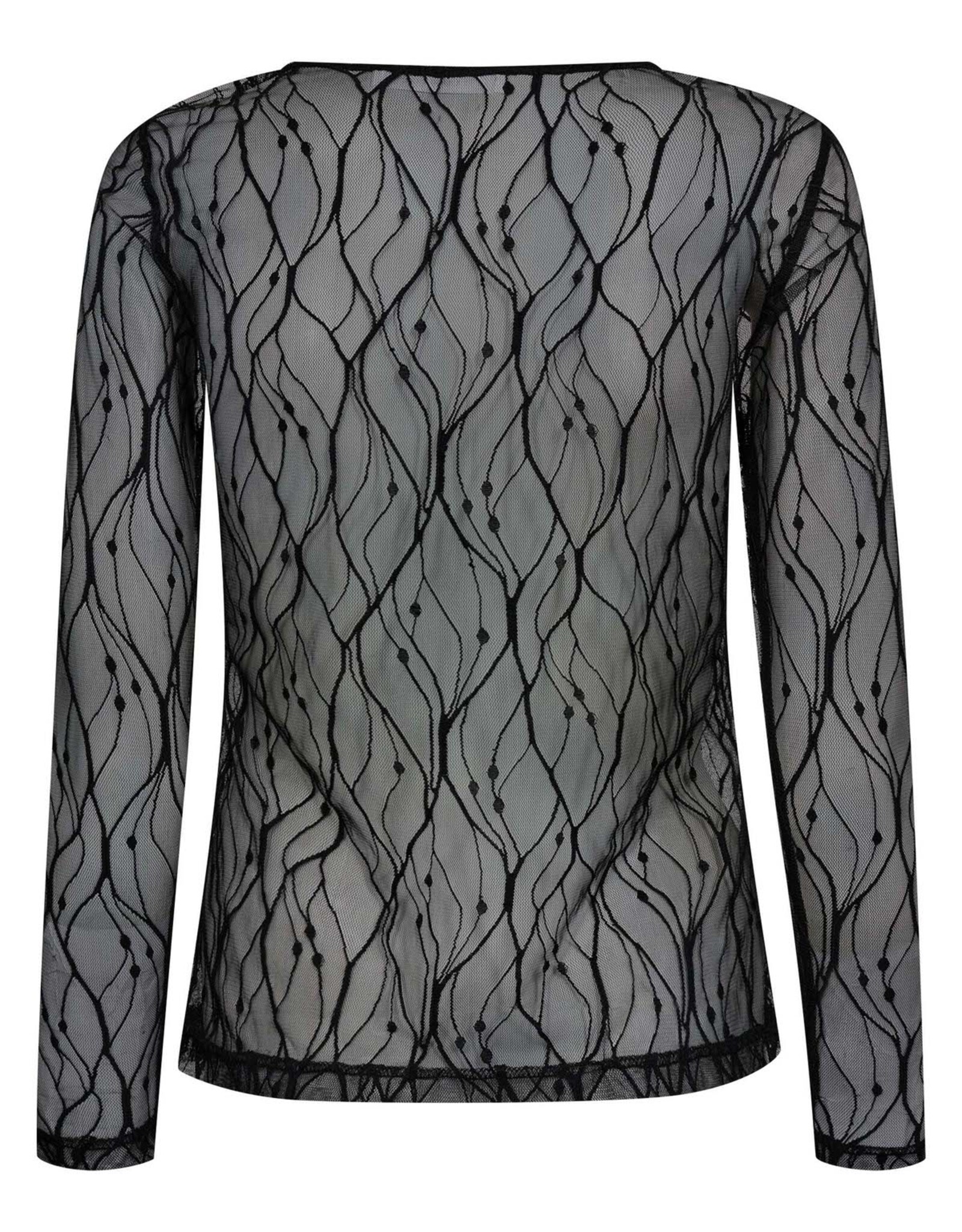 Co'Couture Mercy Mesh O-Blouse Black