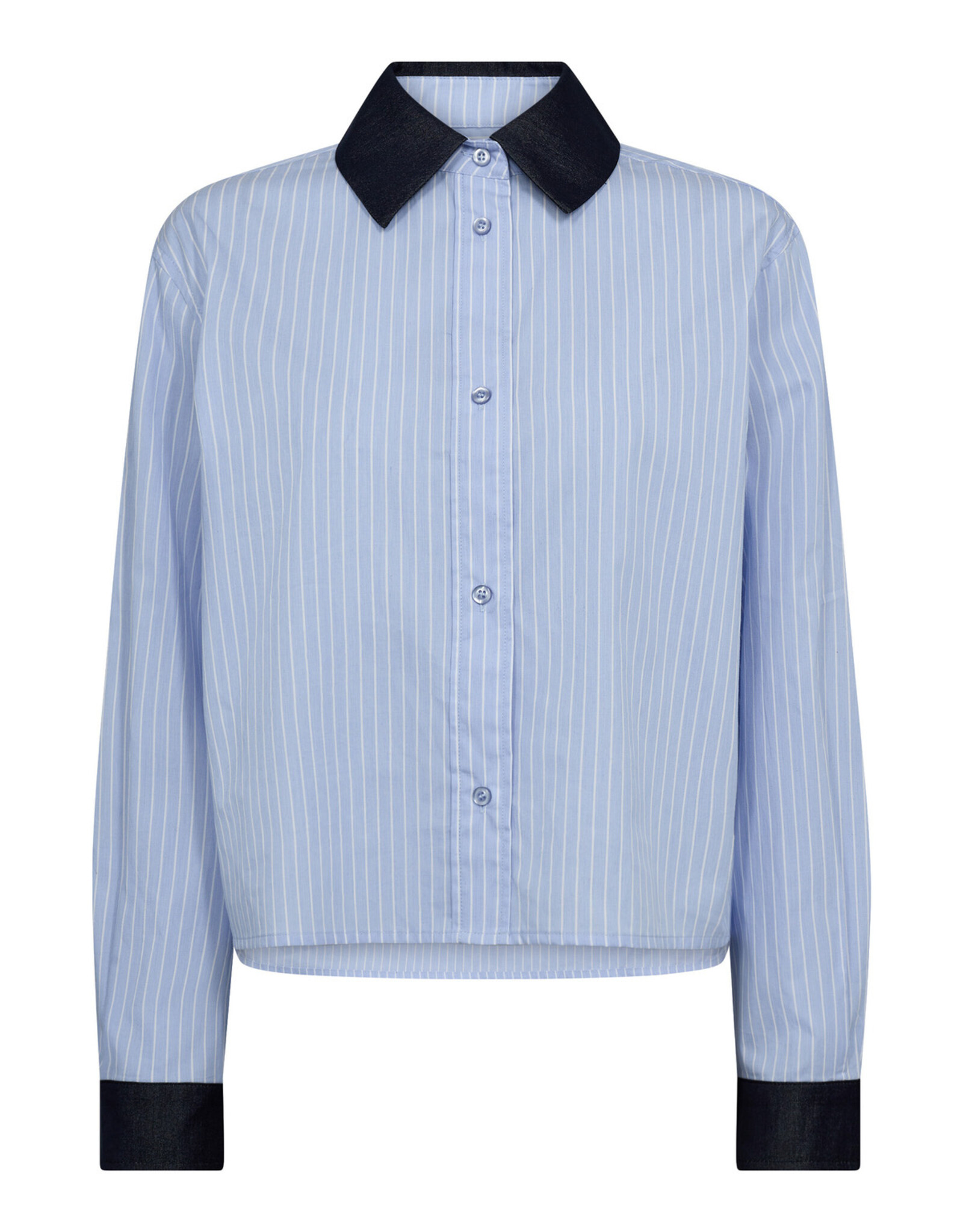 Co'Couture Nelson Stripe Shirt Pale Blue