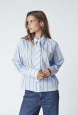 Co'Couture Amora Stripe Tie Shirt Pale Blue
