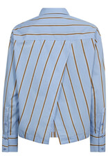 Co'Couture Amora Stripe Tie Shirt Pale Blue