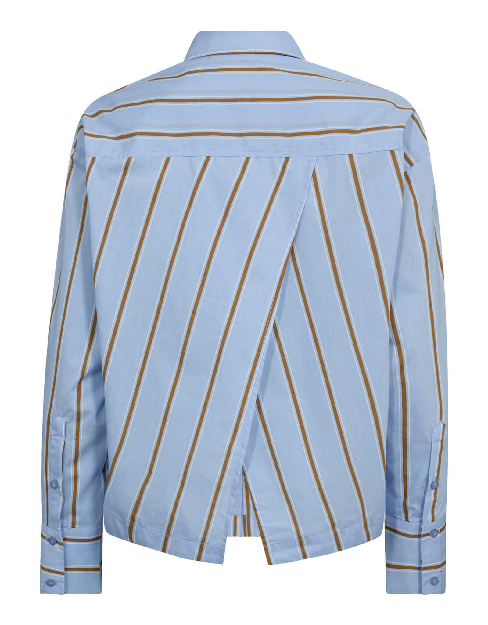 Co'Couture Amora Stripe Tie Shirt Pale Blue