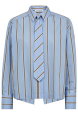 Co'Couture Amora Stripe Tie Shirt Pale Blue