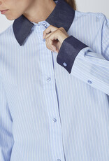Co'Couture Nelson Stripe Shirt Pale Blue