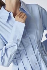 Co'Couture Poppy Pleat Waist Shirt Pale Blue
