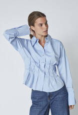 Co'Couture Poppy Pleat Waist Shirt Pale Blue
