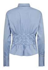 Co'Couture Poppy Pleat Waist Shirt Pale Blue