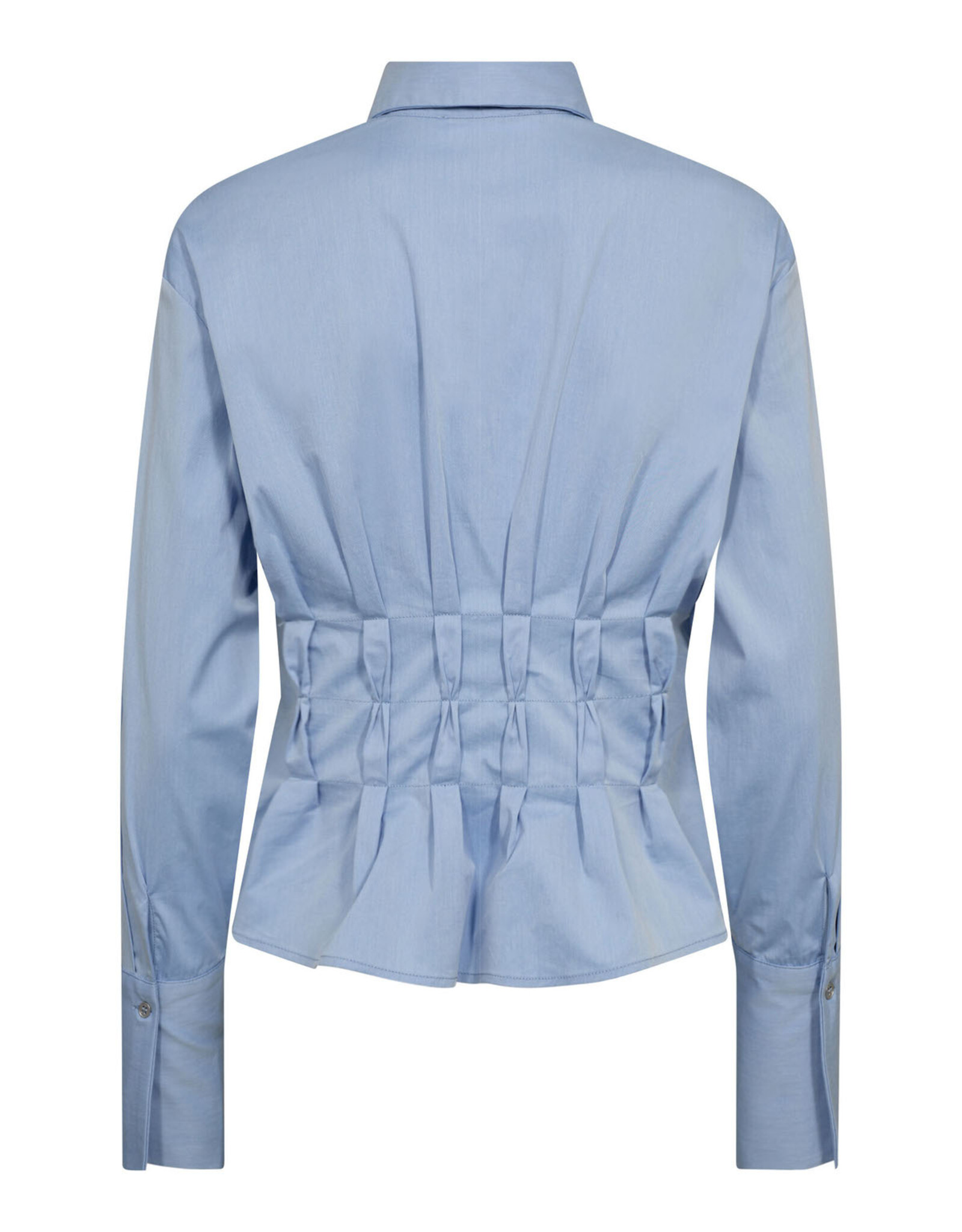 Co'Couture Poppy Pleat Waist Shirt Pale Blue