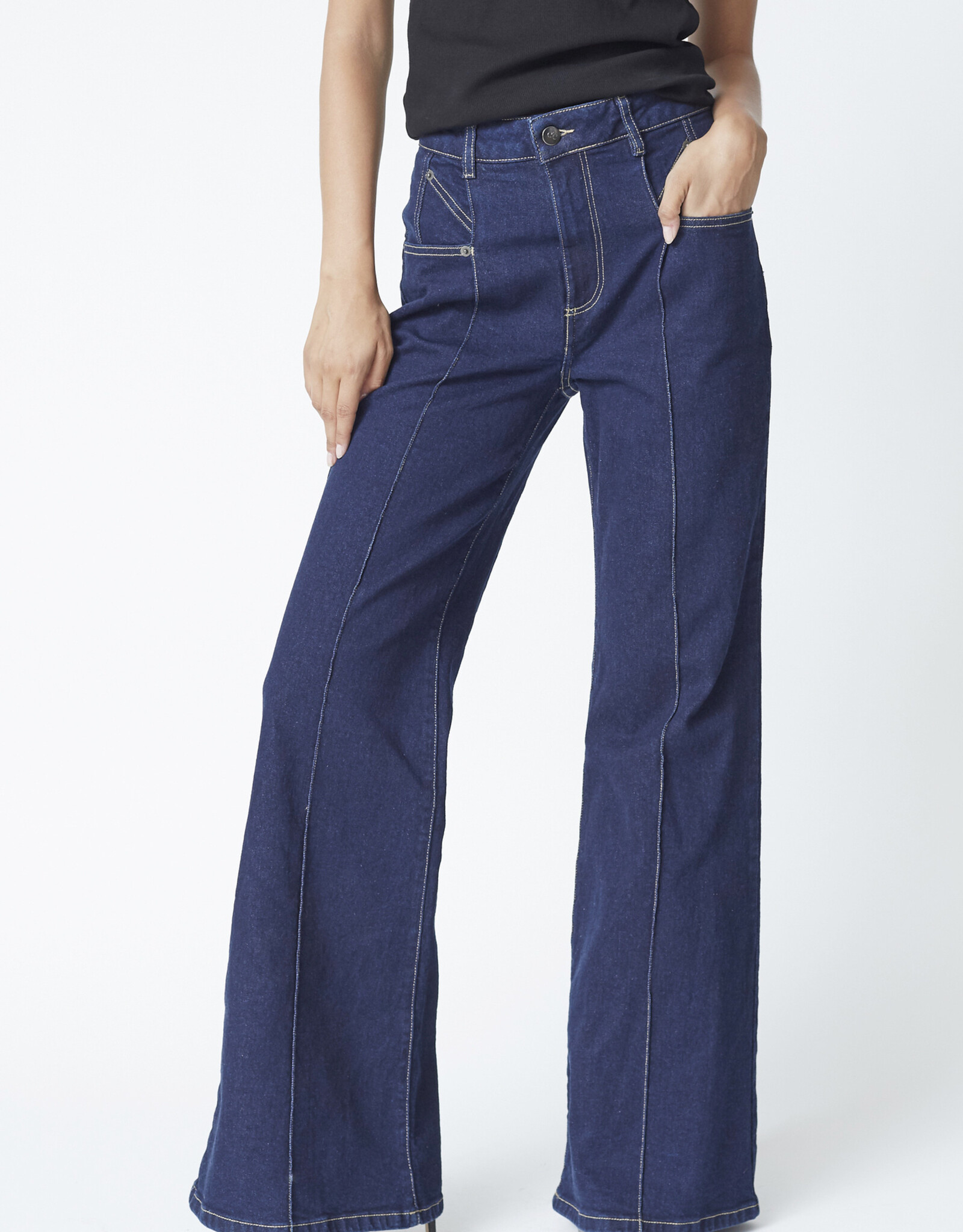 Co'Couture Theo Wide LL Jeans Dark Denim