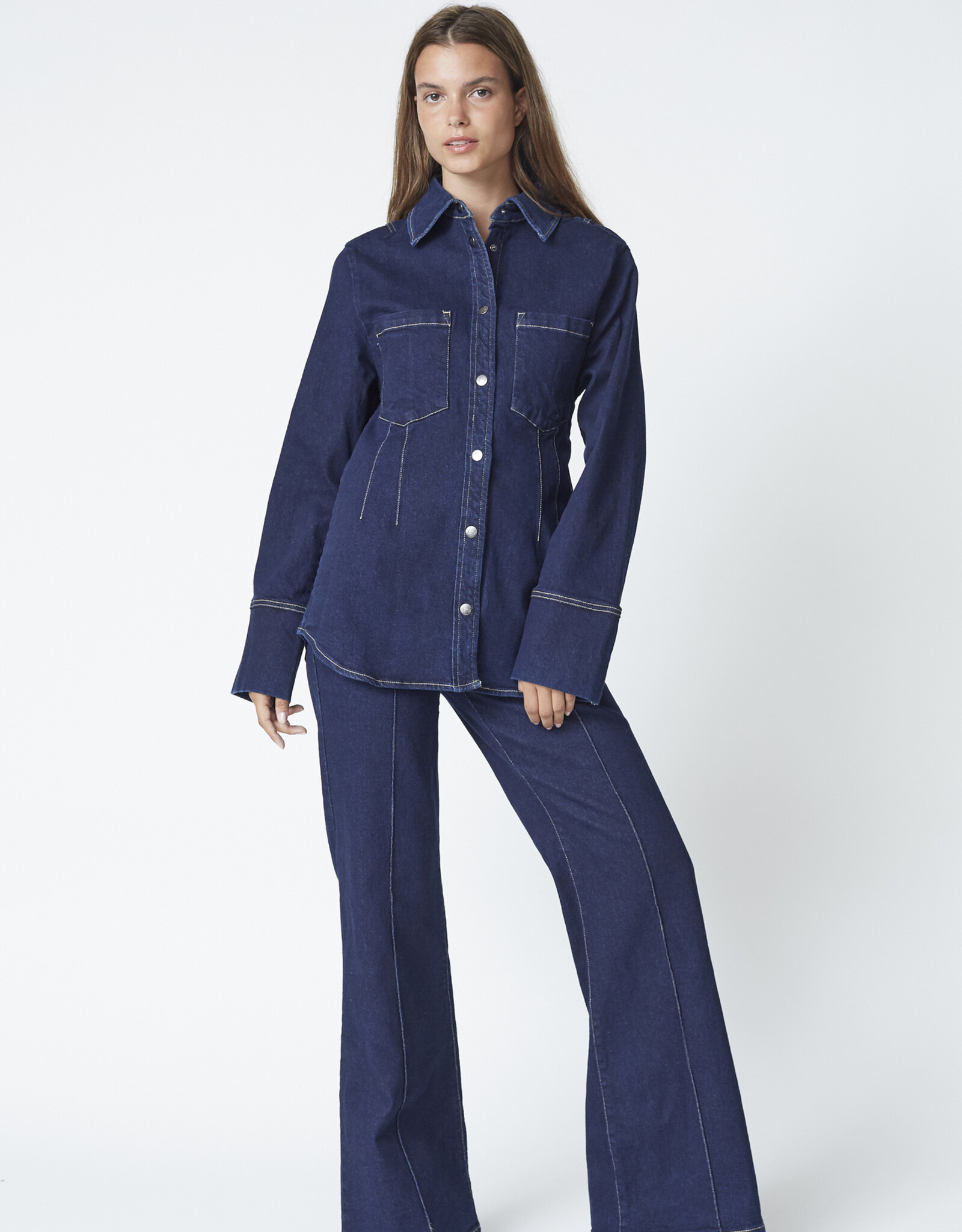 Co'Couture Theo Wide LL Jeans Dark Denim