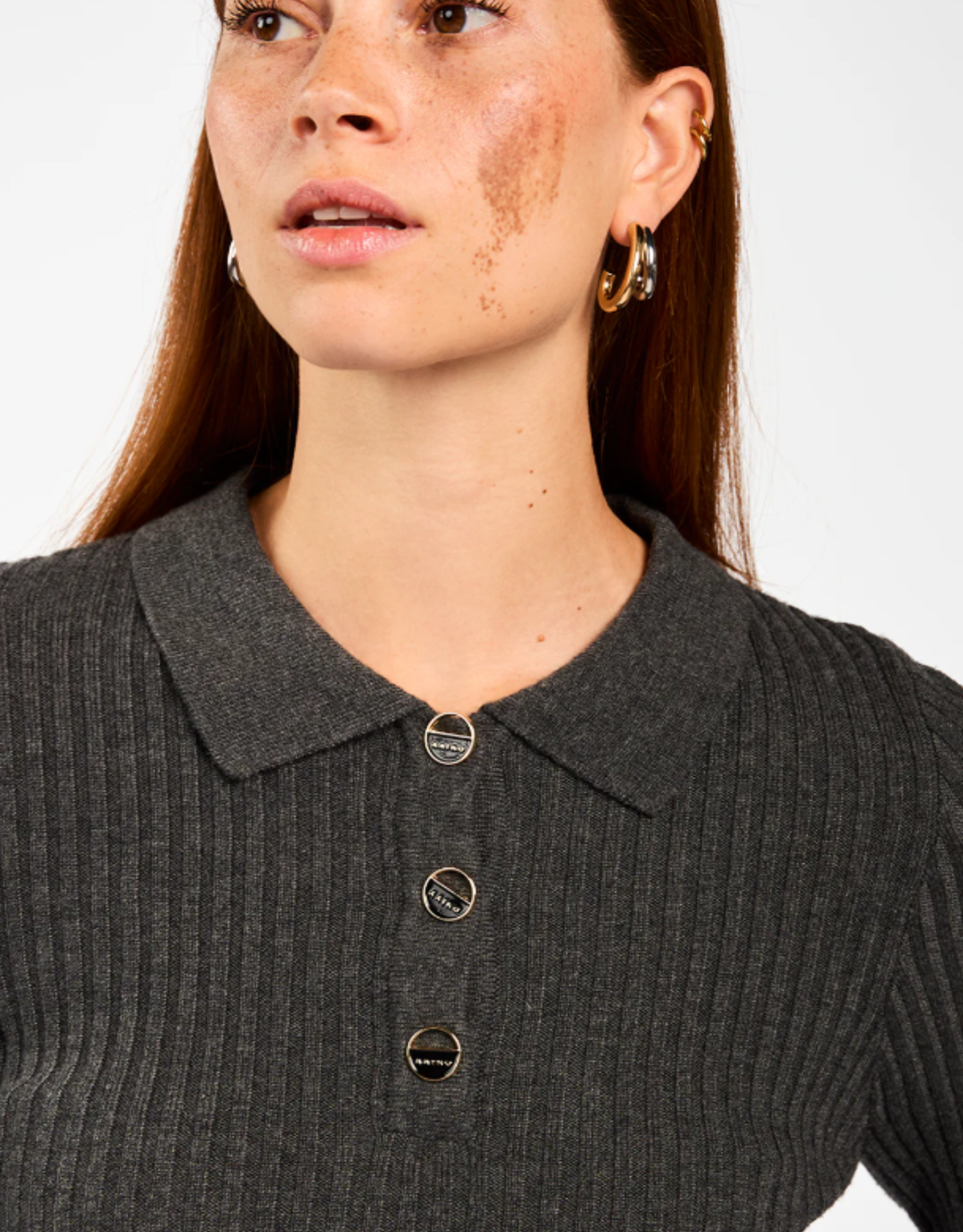Aaiko Flores Sweater Antra Grey